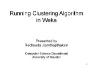 Running Clustering Algorithm in Weka
