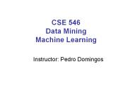 CSE 546 Data Mining Machine Learning