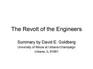 The Revolt of the Engineers