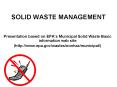 SOLID WASTE MANAGEMENT PowerPoint PPT Presentation