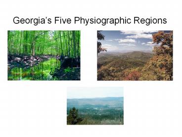 Georgia’s Five Physical Regions