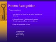 Pattern Recognition