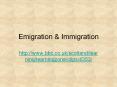 Emigration & Immigration PowerPoint PPT Presentation