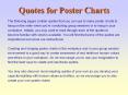 Quotes for Poster Charts PowerPoint PPT Presentation