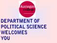 DEPARTMENT OF POLITICAL SCIENCE WELCOMES YOU PowerPoint PPT Presentation