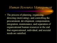 Human Resource Management
