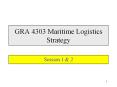 GRA 4303 Maritime Logistics Strategy PowerPoint PPT Presentation