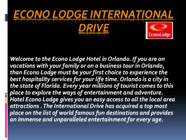 econo lodge international drive