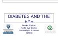 DIABETES AND THE EYE PowerPoint PPT Presentation