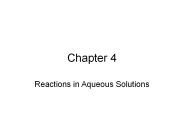Reactions in Aqueous Solutions