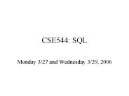 CSE544: SQL