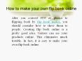 How to make your own flip book online PowerPoint PPT Presentation