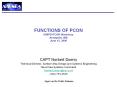 FUNCTIONS OF PCON NGIPS PCON Workshop Annapolis, MD June 15, 2009 PowerPoint PPT Presentation