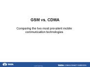 GSM vs. CDMA