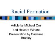Racial Formation