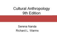 Cultural Anthropology 9th Edition