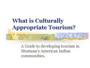 What is Culturally Appropriate Tourism?