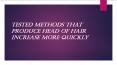 Ideas that can make hair grow taller PowerPoint PPT Presentation