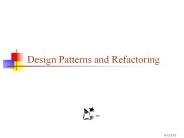 Design Patterns and Refactoring
