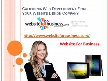 California Web Development Firm - Your Website Design Company