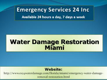 Water Damage Restoration Miami