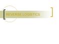 REVERSE LOGISTICS PowerPoint PPT Presentation