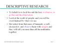 DESCRIPTIVE RESEARCH PowerPoint PPT Presentation