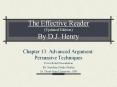 The Effective Reader (Updated Edition) By D.J. Henry PowerPoint PPT Presentation