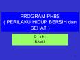 PROGRAM PHBS ( PERILAKU HIDUP BERSIH dan SEHAT ) PowerPoint PPT Presentation