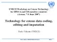 Technology for census data coding, editing and imputation PowerPoint PPT Presentation