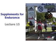Supplements for Endurance