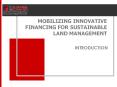 Innovative Financing Mechanisms PowerPoint PPT Presentation