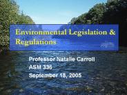 Environmental Legislation
