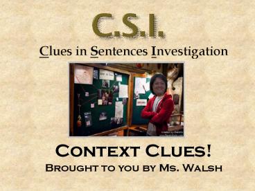 Clues in Sentences Investigation