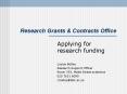 Research Grants & Contracts Office PowerPoint PPT Presentation