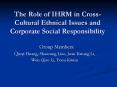 The Role of IHRM in Cross-Cultural Ethnical Issues and Corporate Social Responsibility PowerPoint PPT Presentation