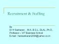 Recruitment & Staffing PowerPoint PPT Presentation