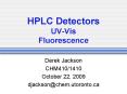 HPLC Detectors UV-Vis Fluorescence PowerPoint PPT Presentation