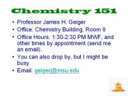 Chemistry 151