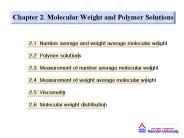 Chapter 2. Molecular Weight and Polymer Solutions