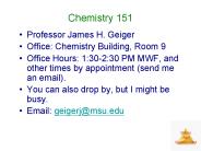 Chemistry 151