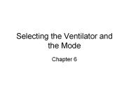 Selecting the Ventilator and the Mode