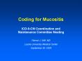 Coding for Mucositis PowerPoint PPT Presentation