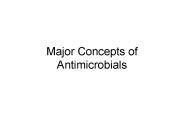 Major Concepts of Antimicrobials