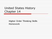 United States History Chapter 14
