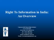 Right To Information in India