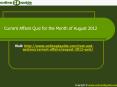 Current Affairs Quiz August 2012 PowerPoint PPT Presentation