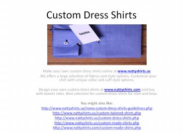 Men's Custom Dress Shirts