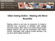 Older Dating Online - Making Life More Beautiful
