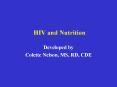 HIV and Nutrition PowerPoint PPT Presentation